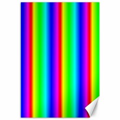 Rainbow Gradient Canvas 12  X 18   by Simbadda