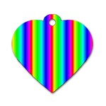 Rainbow Gradient Dog Tag Heart (Two Sides) Front