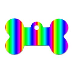 Rainbow Gradient Dog Tag Bone (one Side) by Simbadda