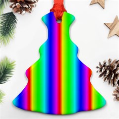 Rainbow Gradient Christmas Tree Ornament (two Sides) by Simbadda