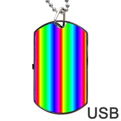 Rainbow Gradient Dog Tag Usb Flash (two Sides) by Simbadda