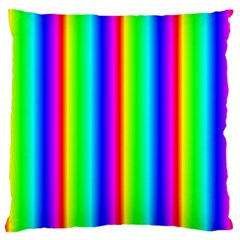 Rainbow Gradient Large Flano Cushion Case (one Side) by Simbadda