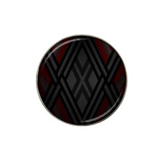 Abstract Dark Simple Red Hat Clip Ball Marker by Simbadda