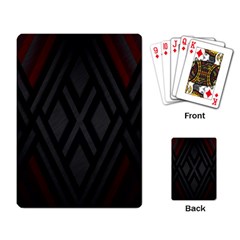 Abstract Dark Simple Red Playing Card by Simbadda