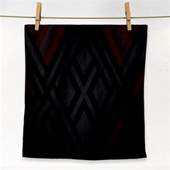 Abstract Dark Simple Red Face Towel by Simbadda