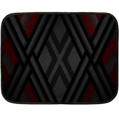 Abstract Dark Simple Red Double Sided Fleece Blanket (mini)  by Simbadda