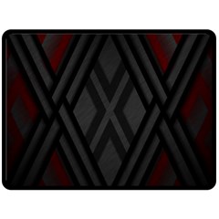 Abstract Dark Simple Red Fleece Blanket (large)  by Simbadda