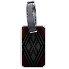 Abstract Dark Simple Red Luggage Tags (one Side)  by Simbadda