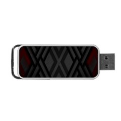 Abstract Dark Simple Red Portable Usb Flash (one Side) by Simbadda