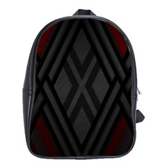 Abstract Dark Simple Red School Bags (xl)  by Simbadda