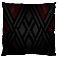 Abstract Dark Simple Red Large Flano Cushion Case (two Sides) by Simbadda