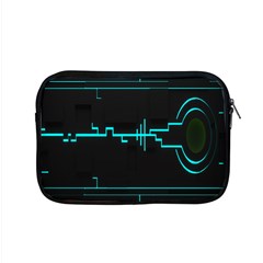 Blue Aqua Digital Art Circuitry Gray Black Artwork Abstract Geometry Apple Macbook Pro 15  Zipper Case by Simbadda