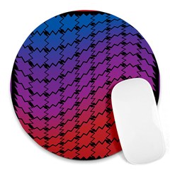 Colorful Red & Blue Gradient Background Round Mousepads by Simbadda