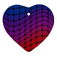 Colorful Red & Blue Gradient Background Ornament (heart) by Simbadda