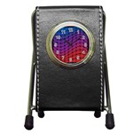 Colorful Red & Blue Gradient Background Pen Holder Desk Clocks Front