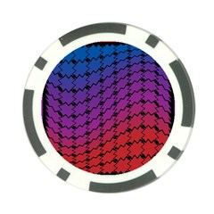 Colorful Red & Blue Gradient Background Poker Chip Card Guard (10 Pack) by Simbadda