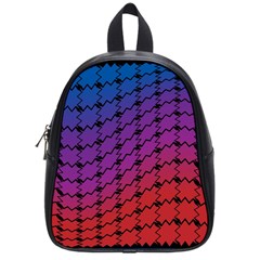 Colorful Red & Blue Gradient Background School Bags (small)  by Simbadda