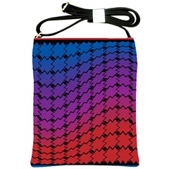 Colorful Red & Blue Gradient Background Shoulder Sling Bags by Simbadda