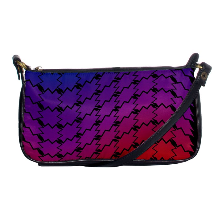 Colorful Red & Blue Gradient Background Shoulder Clutch Bags