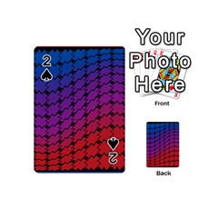 Colorful Red & Blue Gradient Background Playing Cards 54 (mini) 