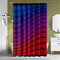 Colorful Red & Blue Gradient Background Shower Curtain 48  X 72  (small)  by Simbadda