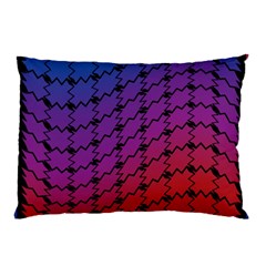 Colorful Red & Blue Gradient Background Pillow Case (two Sides) by Simbadda