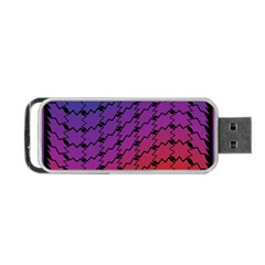 Colorful Red & Blue Gradient Background Portable Usb Flash (one Side) by Simbadda