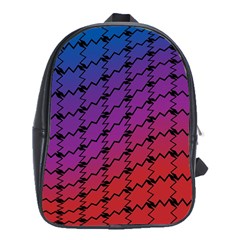 Colorful Red & Blue Gradient Background School Bags (xl)  by Simbadda