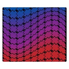 Colorful Red & Blue Gradient Background Double Sided Flano Blanket (small)  by Simbadda