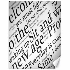 Abstract Minimalistic Text Typography Grayscale Focused Into Newspaper Canvas 18  X 24   by Simbadda