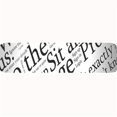 Abstract Minimalistic Text Typography Grayscale Focused Into Newspaper Large Bar Mats by Simbadda