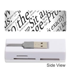 Abstract Minimalistic Text Typography Grayscale Focused Into Newspaper Memory Card Reader (stick)  by Simbadda