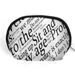 Abstract Minimalistic Text Typography Grayscale Focused Into Newspaper Accessory Pouches (Medium)  Front