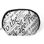 Abstract Minimalistic Text Typography Grayscale Focused Into Newspaper Accessory Pouches (Medium)  Back