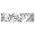 Abstract Minimalistic Text Typography Grayscale Focused Into Newspaper Satin Scarf (Oblong) Front