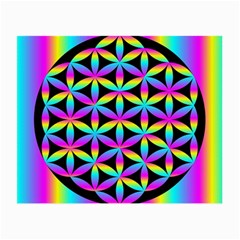 Flower Of Life Gradient Fill Black Circle Plain Small Glasses Cloth by Simbadda