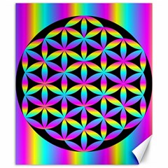 Flower Of Life Gradient Fill Black Circle Plain Canvas 20  X 24   by Simbadda