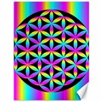 Flower Of Life Gradient Fill Black Circle Plain Canvas 36  x 48   35.26 x46.15  Canvas - 1