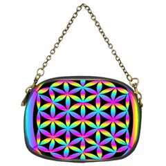 Flower Of Life Gradient Fill Black Circle Plain Chain Purses (one Side)  by Simbadda