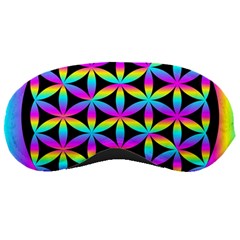 Flower Of Life Gradient Fill Black Circle Plain Sleeping Masks by Simbadda