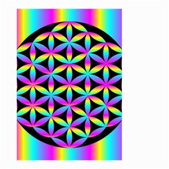 Flower Of Life Gradient Fill Black Circle Plain Small Garden Flag (two Sides) by Simbadda