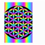 Flower Of Life Gradient Fill Black Circle Plain Small Garden Flag (Two Sides) Front