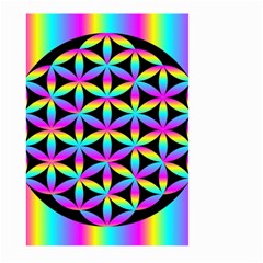 Flower Of Life Gradient Fill Black Circle Plain Large Garden Flag (two Sides) by Simbadda