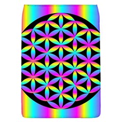 Flower Of Life Gradient Fill Black Circle Plain Flap Covers (l)  by Simbadda