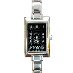 Optical Illusion Square Abstract Geometry Rectangle Italian Charm Watch by Simbadda