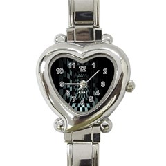 Optical Illusion Square Abstract Geometry Heart Italian Charm Watch