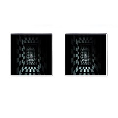 Optical Illusion Square Abstract Geometry Cufflinks (Square)