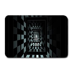 Optical Illusion Square Abstract Geometry Plate Mats by Simbadda