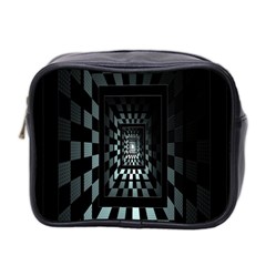 Optical Illusion Square Abstract Geometry Mini Toiletries Bag 2-side by Simbadda