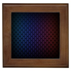 Hexagon Colorful Pattern Gradient Honeycombs Framed Tiles by Simbadda